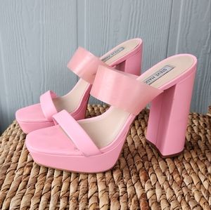 Steve Madden Pink Kara Platform Block Heels size 9.5
